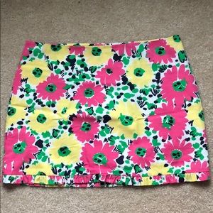 NWOT Lilly Pulitzer Skirt in Floral Pink Yellow
